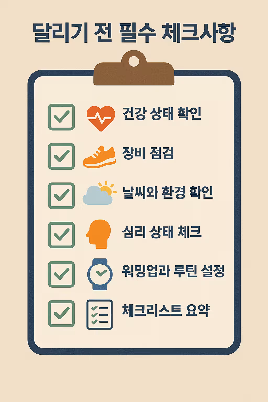 달리기 전 필수 체크사항
