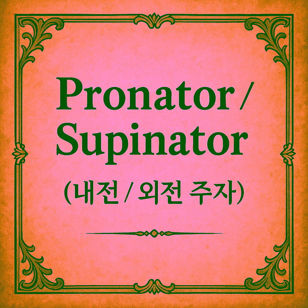 20. Pronator / Supinator (내전/외전 주자)